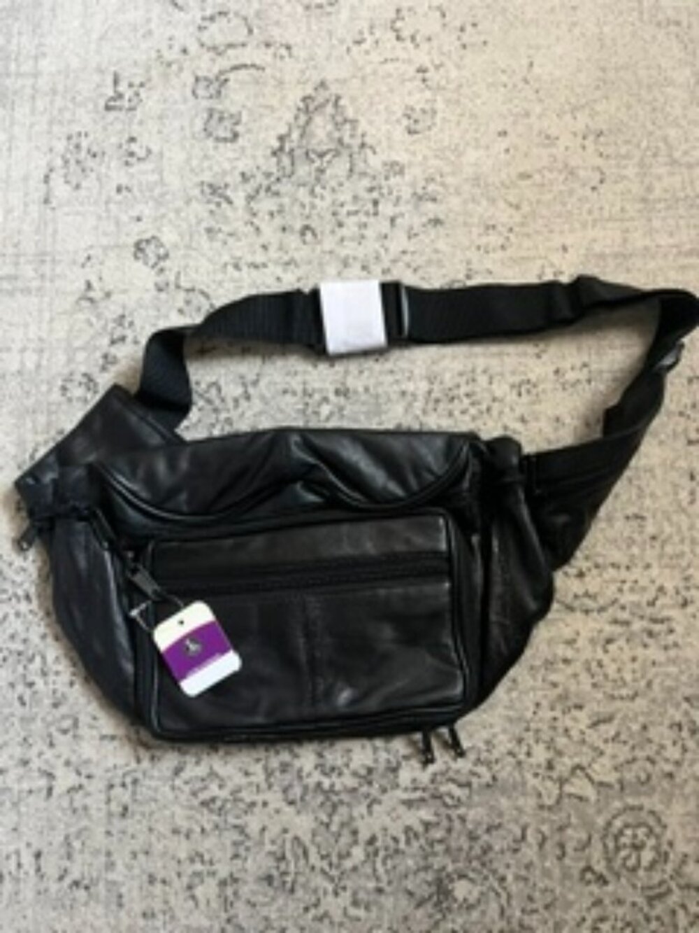 🧡3/$15  NWT Leather Boss Black Genuine Leather Belt Pouch